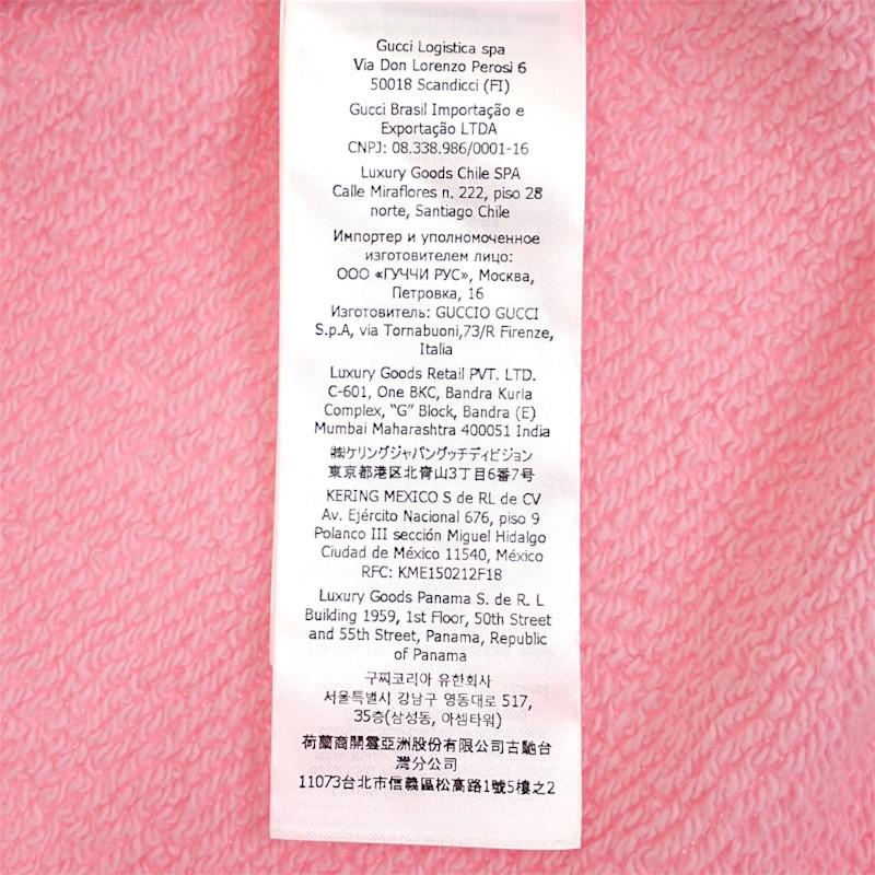 Gucci 721361 S Sweat Pink Cotton Mens