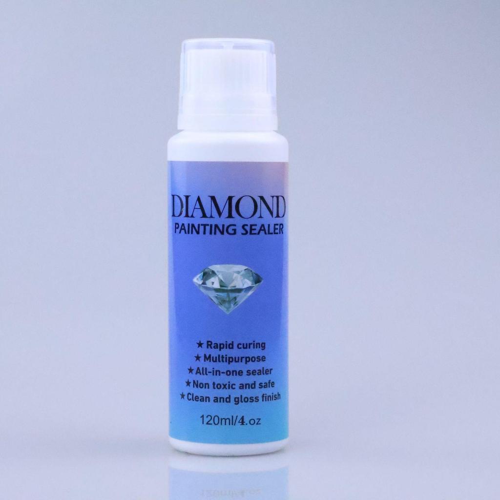 120ml Diamond Painting Glue - Protective Sealant, Anti-Shedding and Anti-Dropping Rhinestone Fixer, Surface Brightener for DIY Projects
