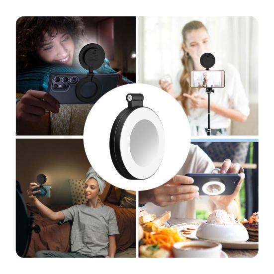 Wiederaufladbares Handy-Ringlicht 180-Grad-Klappdesign Fülllicht mit 3 Modi