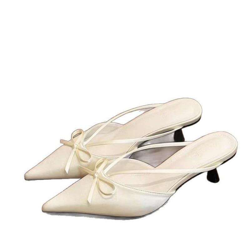 Pointed Thin Heels, Half Slippers, Thin Sandals, New Shoes, Light Mouth, Not Tired Feet, Single Shoes for Women