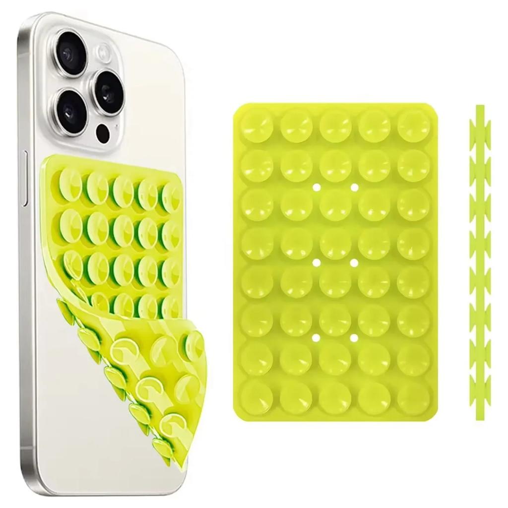 Silicone Suction Cup Phone Case Holder Double-Sided Hands Free Strong Grip Holder For Phone Selfies And Videos