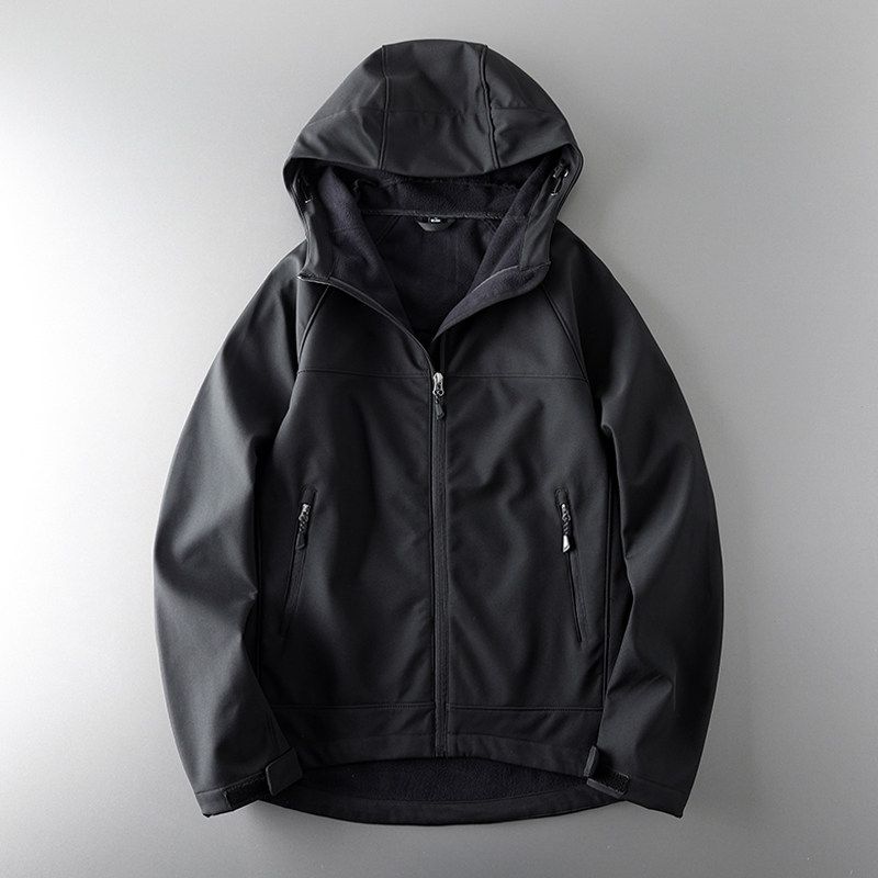 Label Cutting Winter Thicken Thermal Parka Soft Shell Jacket