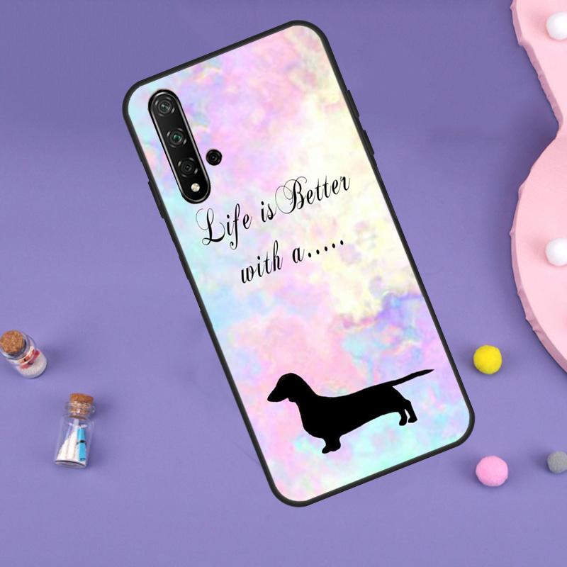 Sausage Dog Dachshund Quotes Case For Huawei Nova Y70 Y60 Y61 Y90 Y91 5T 9 10 SE 3i 8i 11i 11 Pro P20 P40 P30 Lite Cover