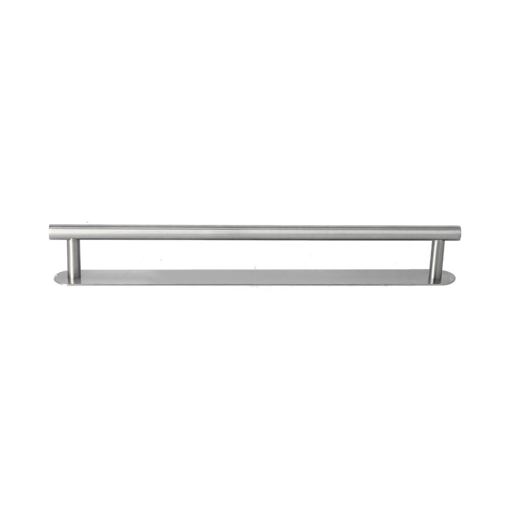 304 Stainless Steel Towel Rack Single Rod Wall Mount Towel Hanger Brushed Silver Finish No‑Drill Adhesive Installation Towel Bar