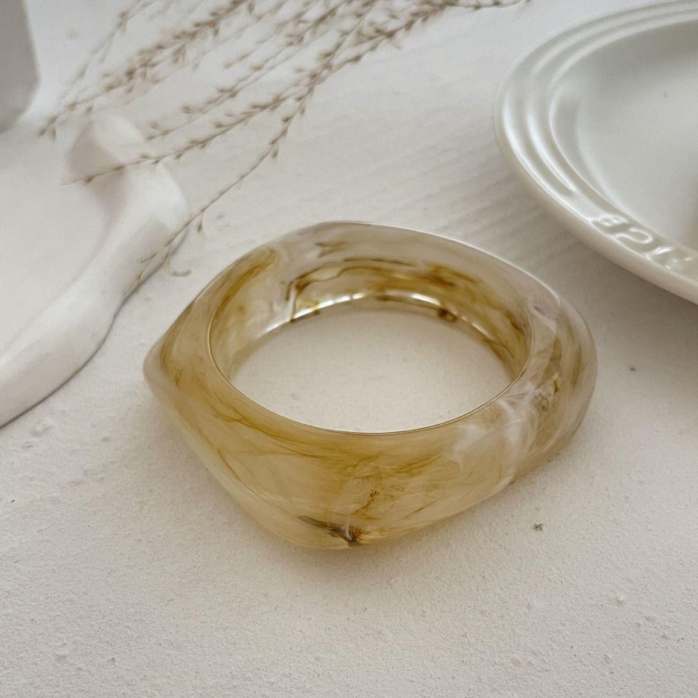 Brățări acrilice neregulate boeme, brățări geometrice exagerate, cu farmec, brățară la îndemână