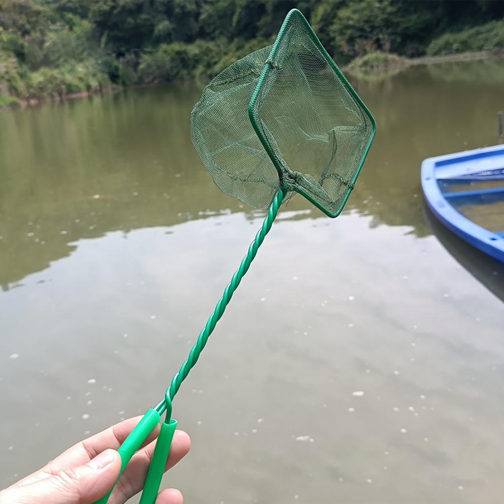 Portable Fishing Net Aquarium Fish Tank Catching Fish Landing Floating Filter Pond Pool Leaves Skimmer Net 3/4/5/6/8/10/12 Inch