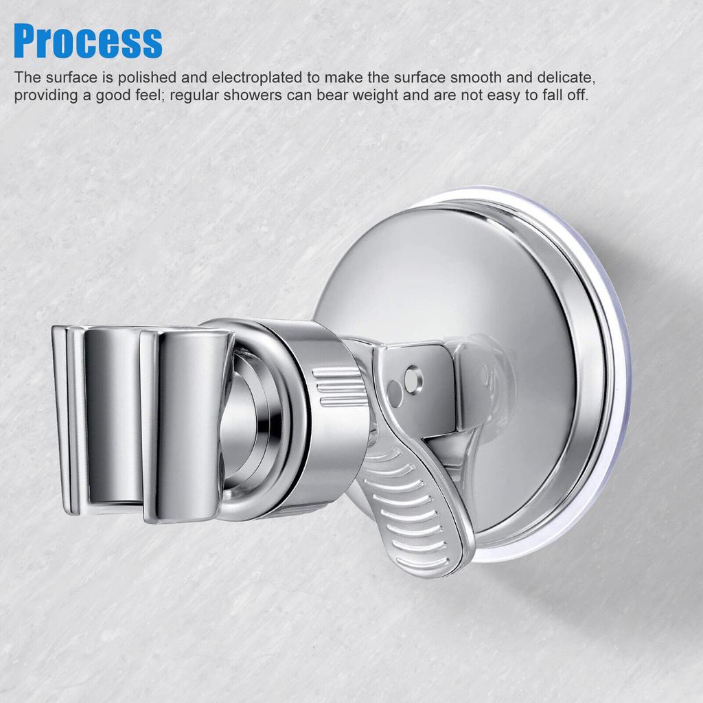 Adjustable Angle Shower Head Holder With Suction Cup Handheld Wear-resistant Wall-mounted Bathroom Bracket
