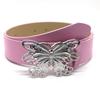 Trendy Punk Millennial Metal Buckle Butterfly Belt In Elegant Silver And Various Hues