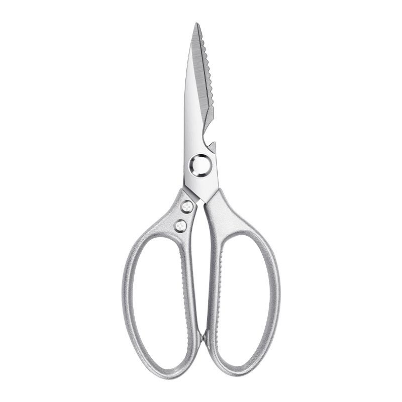 Multi-Function Kitchen Scissors Heavy Duty Sharp Stainless Steel Sliver Apartment Kitchen Accessories Cooking Shears for Chicken Meat Fish Poultry
