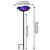 Bird Bath Weather Resistant Reflective Petals Design Bee Watering 25.5inch Height Garden Bird Bath for Window Deck Patio