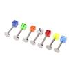 20 Stück Gemischte Würfel Lippenstecker Kinn Zunge Ringe Bar Labret Körperschmuck Piercing Schmuck