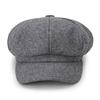 Wide Brim Sunscreen Beret Hat Skin-Touch Retro Octagonal Painter Woolen Hat for Fall Winter