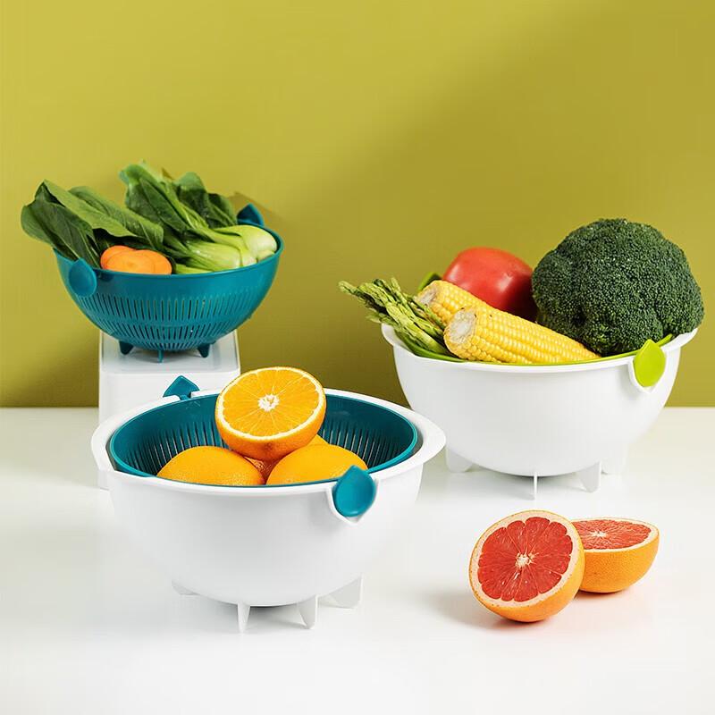CHAHUA Double-Layer Kitchen Drainer & Fruit Basket