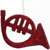 Set of 65 red glitter pendants