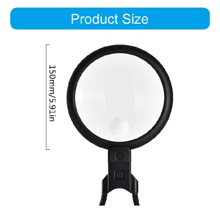 LED Illuminates Magnifier with Wide Lens Hands Frees Magnifier Stand Easy To Carry for Reading & Precisions Handicrafts