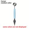 Stainless Steel Fruit Carving and Scooping Tool Reusable Dual-Purpose Fruit Spoon Ice Cream Watermelon Melon Ball Spoon JXB