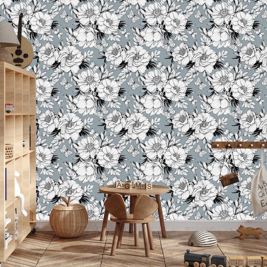 Stylish Peonies Wallpaper for Living Room and Bedroom 50x1000