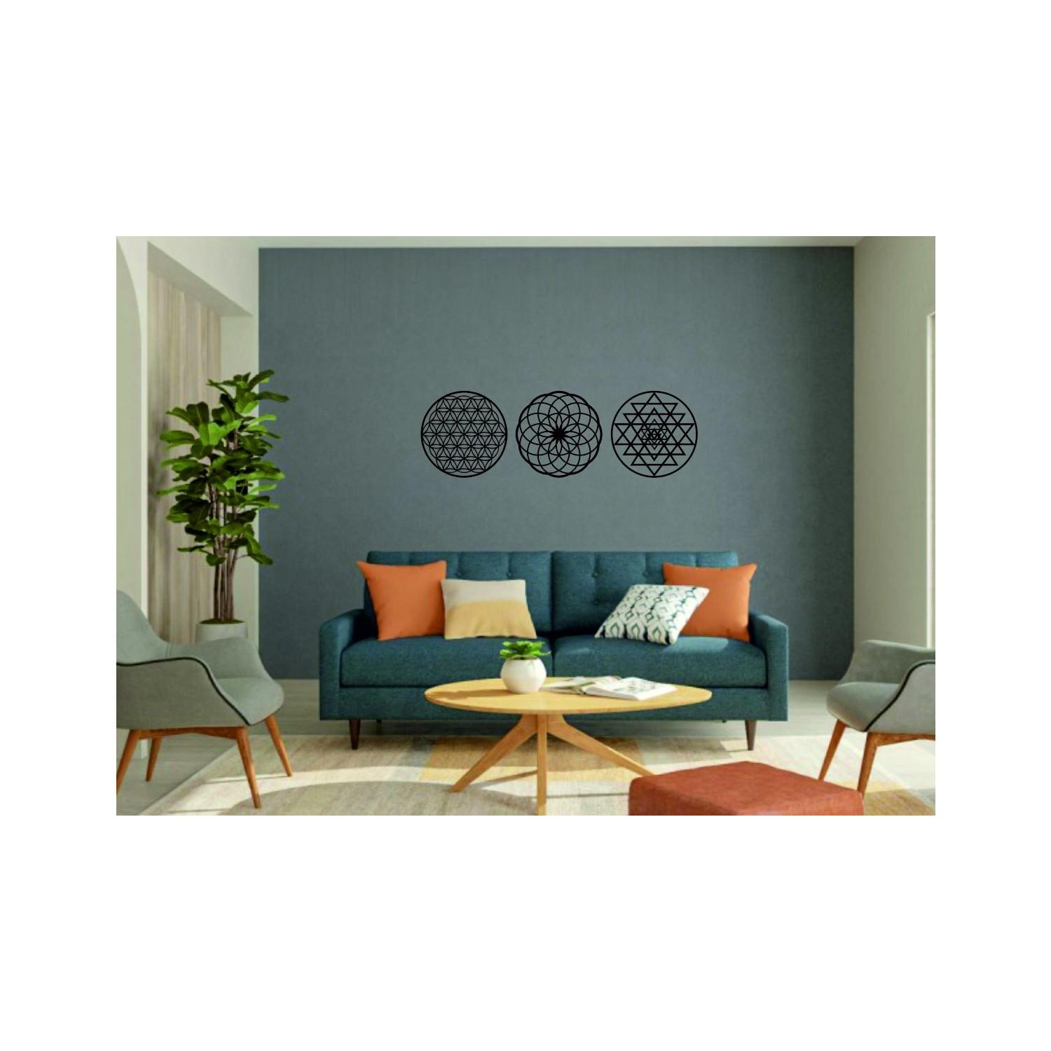 

Деревянный Цветок Жизни Шри Янтра Дыхание Тора Тройной Декоративный Орнамент Стены Живописи