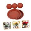PB210 4Pcs 21cm Flower Pot Bottom Water Storage Round Tray Plastic Movable Potted Plant Base
