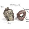 Shakyamuni Buddha Head Brass Lanyard Pendants Buddhism Paracord Beads Charms EDC DIY Umbrella Rope Bracelets Accessories Jewelry