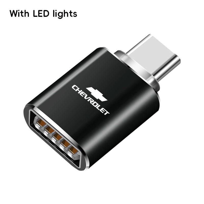 Adaptateur de câble de données USB vers Type-C Port haute vitesse Accessoires pour Chevrolet Corvette Montana TrailBlazer Silverado Traverse Camaro