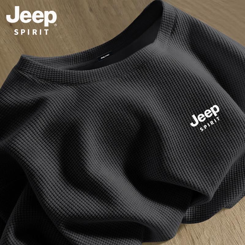 JEEP SPIRIT Men s Waffle Knit Casual T-Shirt 3XL
