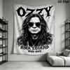 Ozzy Osbourne Wall Tapestry Aesthetic Wall Hanging Printed Fabric Blanket Decorative Tapestries for Bedroom Living Room Home Decor