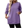 Women Winter Tops Women's Long Sleeve Sweatshirt Casual Crewneck Loose Fit Pollover Fleece Tops