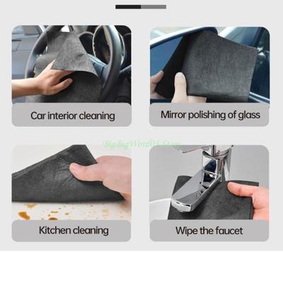 24TE 3 Stuks Effectieve Zeer Absorberende Schoonmaakdoeken voor Meerdere Oppervlakken, Inclusief Auto Keukens Raamreinigingsoplossing