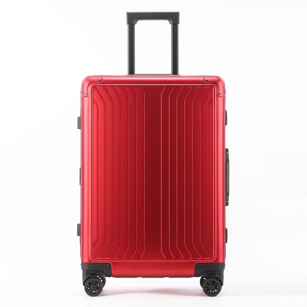 20-Inch High-End Aluminum-Magnesium Carry-On Suitcase with Combination Lock, Large 24-Inch Option Available, Unisex Design