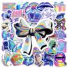10/30/50/100pcs Cartoon Holographic Laser Aesthetic Graffiti Stickers Cool Sticker for Motorcycle Laptop Guitar DIY Sticker Toys