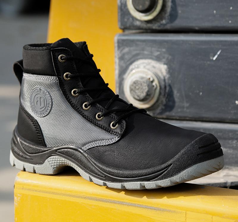 

Мужские рабочие защитные ботинки со стальным подноском, легкие, дышащие, противоударные, мужские ботинки, слипоны, повседневные кроссовки, мужская обувь 46 45 чёрный
