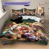3pcs Mario Racing Game Duvet Cover Set,  Includes 1 Duvet Cover and 1/2 Pillowcases (No Insert) yy251104236