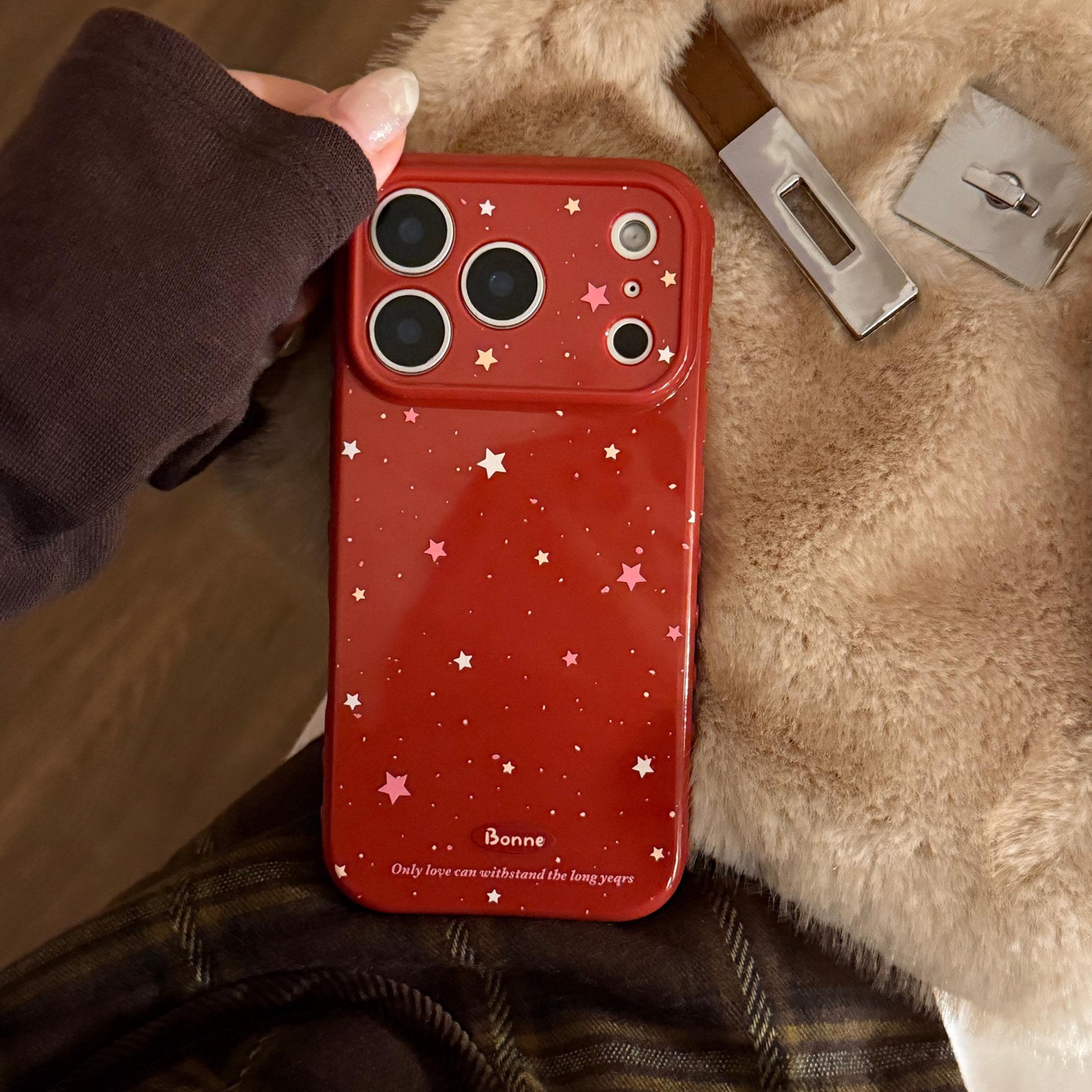 

New Year Style Mirror Stand iPhone 17 Pro Max Case | Red Cabin iPhone 16 & 13 Soft Case iPhone 12 Pro Max (6.7)