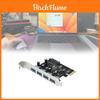 Pcie Usb30 Expansion Card With Four Ports For Desktop Computer Data Transfer