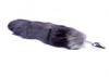 Metal Fox Tail Anal Plug Black