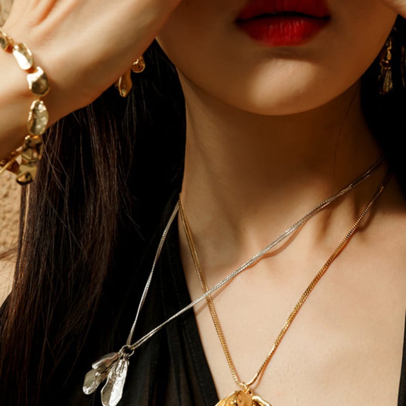 

WITH WANI pinecone necklace 2 [w1-N002] silver