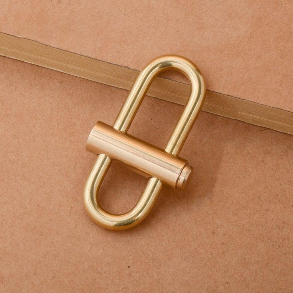 Lock Clamp Metal Buckle Clip Chain Strap Lock Clip Key Chain Creative Brass Keychain  Decorate