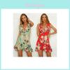 Lussuoso Abito Midi da Spiaggia Boho Senza Maniche da Donna Estivo USA con Stampa Floreale Per Ogni Occasione Nelle Taglie S-xl