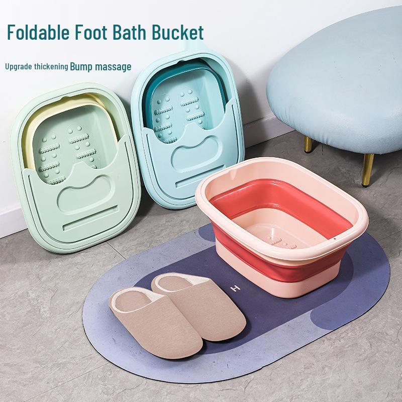 Zusammenklappbares Fußbadbecken mit Deckel für den Heimgebrauch - Fußbad, Massage, Gesundheitspflege, Kalte Gebärmutter-Therapie, Überknöchelige Wäsche
