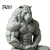 3D Printed Tiger Man Figurine, Muscular Tiger Figure Ornament, Minimalist Animal Sculpture with Muscular Details, Zen Posture Desktop Decor