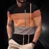 Men Simple Fashion Short Sleeve 3D Printed T-shirts Loose Breathable Business O Neck Tees