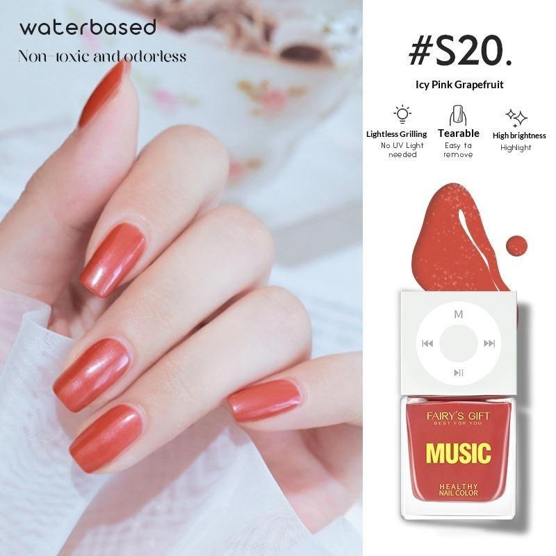 Water-based Nail Polish, No Baking Required, Long-lasting, Quick-drying, Peelable, Odorless, Brightens Hands and Feet.