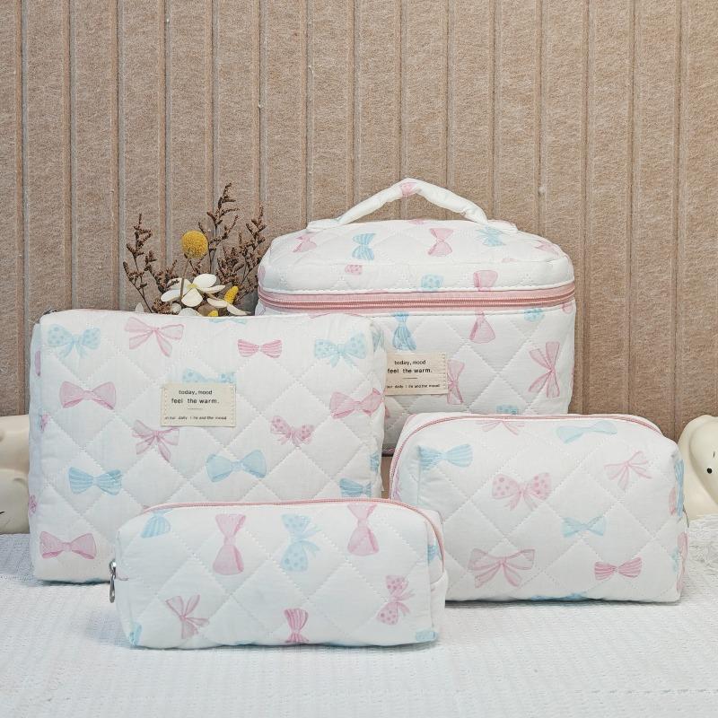 Vintage Large Capacity Cosmetic Bag Portable Travel Storage Bag Handheld Makeup Pouch for Toiletries Cosmetics Organizer Outdoor Daily Use