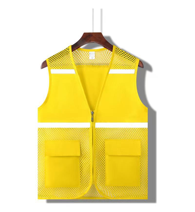 Gilet Estivo in Rete Personalizzato con Tasche - Camicia Traspirante per Attività di Volontariato