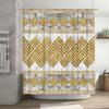 Gold Marble Shower Curtain Extra Long Printed Bath Decor With Hooks Perfect For Modern Bathroom Interior Design Size: 72 X 84 In