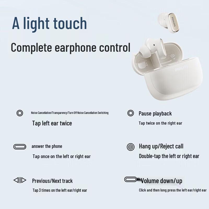 Philips TAT2569 True Wireless Semi-In-Ear Bluetooth-Kopfhörer