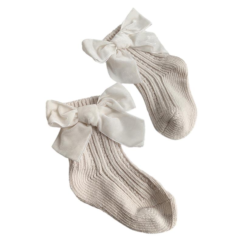 Spring Autumn Girls Short Socks Children Toddler Soft Cute Bow Kids Breathable Cotton Newborn Kids Socken For 0-5 Years