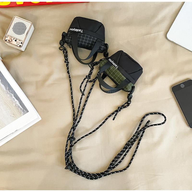 Mini Tote Bag Universal Nylon Headphone Bag Niche Design Coin Purse Mini Handbag Messenger Bag Shoulder Bag