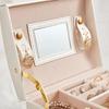 Leather Jewelry Storage Box - Organizer for Rings, Earrings, Necklaces, Makeup & Watch